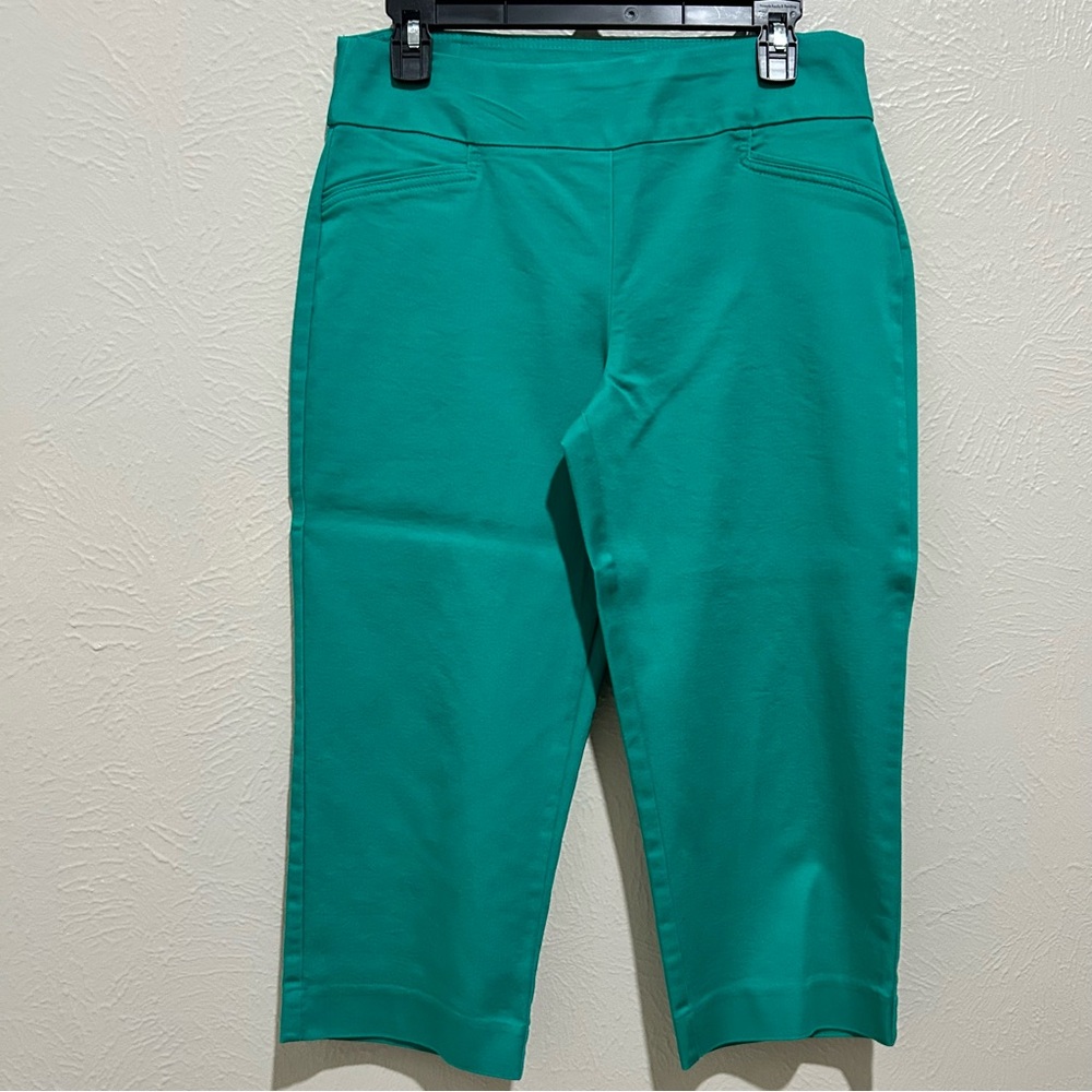 Croft & Barrow Size 10 Vibrant Teal Pants St Patrick’s Day Cruise Vacation